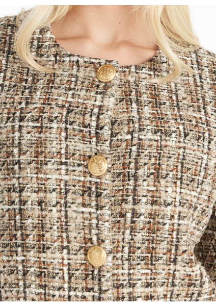 Standart Kahve Kadın Ceket TBWRJC1026