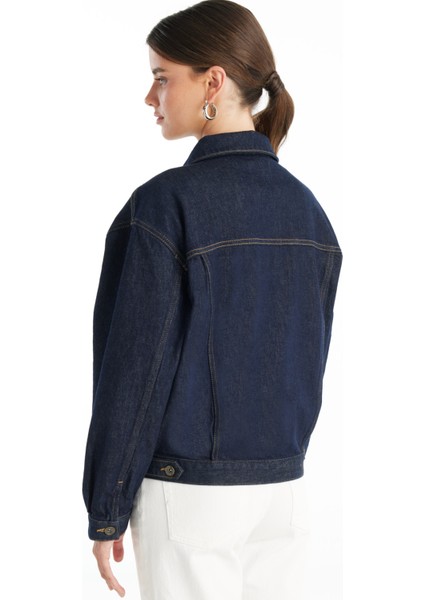 Standart Koyu Lacivert Kadın Ceket TBWRDN1027 indirimleri