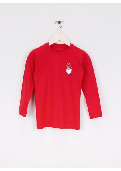 Düz Kırmızı Erkek Çocuk Pijama Takımı 40845