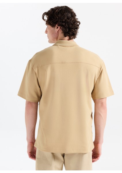 Düz Bej Erkek Polo T-Shirt 50542313_DUBILO indirimleri