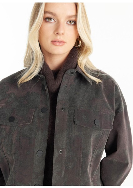 Standart Bordo Kadın Ceket TBWROW1047-2