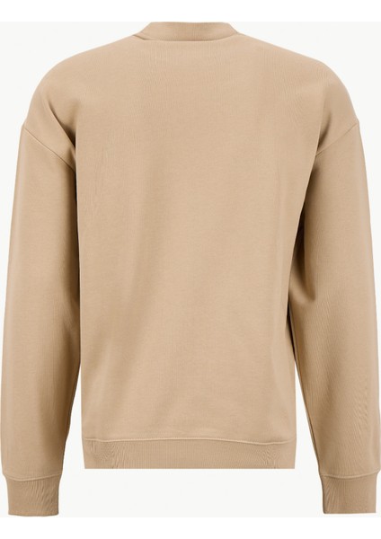 Bisiklet Yaka Bej Erkek Sweatshırt 50525892_DAPOCREW