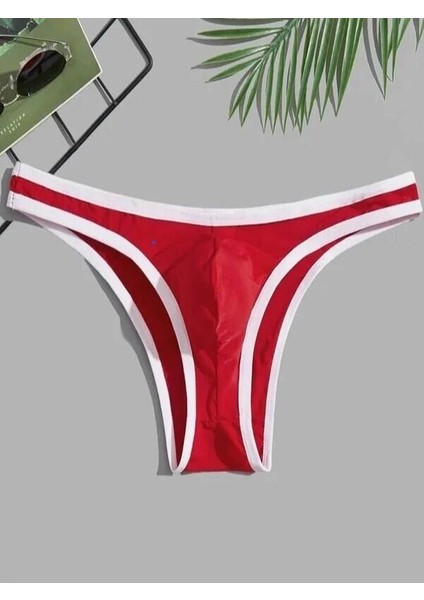 Erkek Biyeli Kırmızı Brazillian Slip