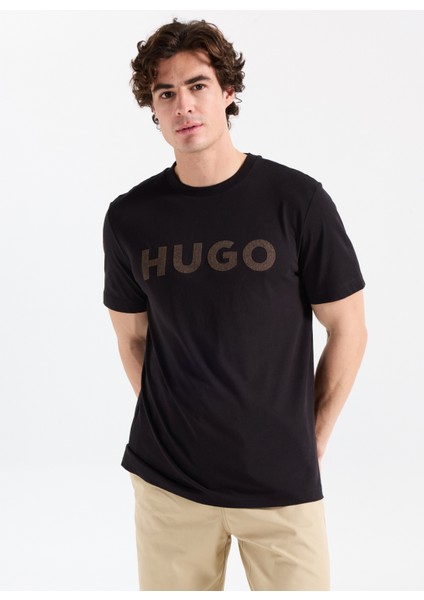 Bisiklet Yaka Siyah Erkek T-Shirt 50542737_DULIVIO_U253