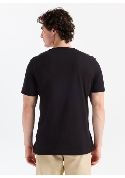 Bisiklet Yaka Siyah Erkek T-Shirt 50542737_DULIVIO_U253 indirimleri