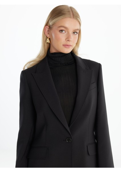 Tailored Fit Siyah Kadın Ceket TBWRJC1016 fiyatları