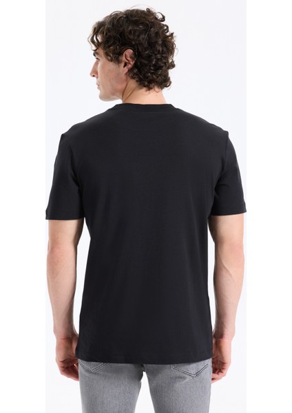 Bisiklet Yaka Siyah Erkek T-Shirt 50542784_DUSPLIT indirimleri