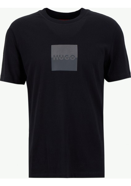 Bisiklet Yaka Siyah Erkek T-Shirt 50542784_DUSPLIT