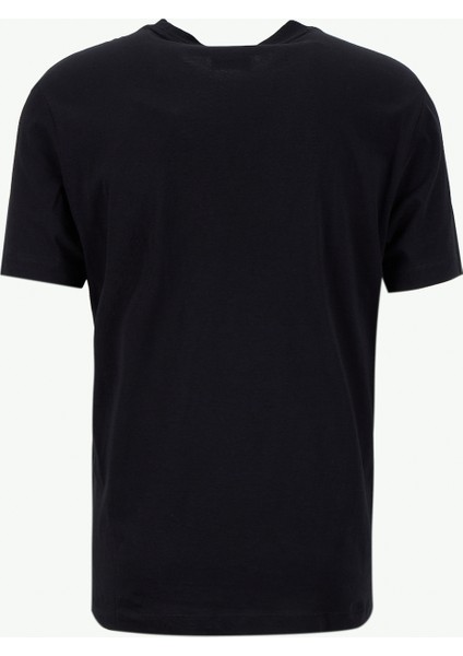 Bisiklet Yaka Siyah Erkek T-Shirt 50542784_DUSPLIT