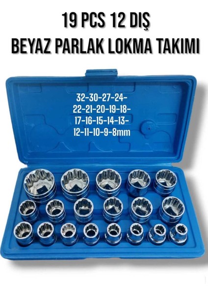 12 Köşe Lokma Anahtar Takımı 19 Parça fiyatları