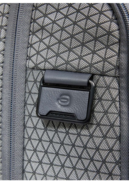 Piquadro %93 Tekstil, %7 Inek Derisi Gri Erkek Sırt Çantası CA6828W139