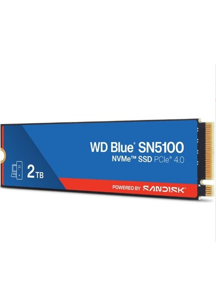 2 Tb Wd Blue SN5100 Pcı-4.0 5000MB/S 4000MB/S M2 SSD WDS200T5B0E