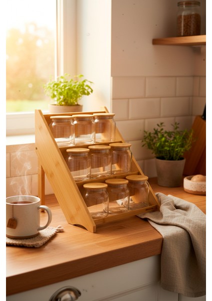 Liora 9'lu Katlı Baharatlık Seti 3 Katlı