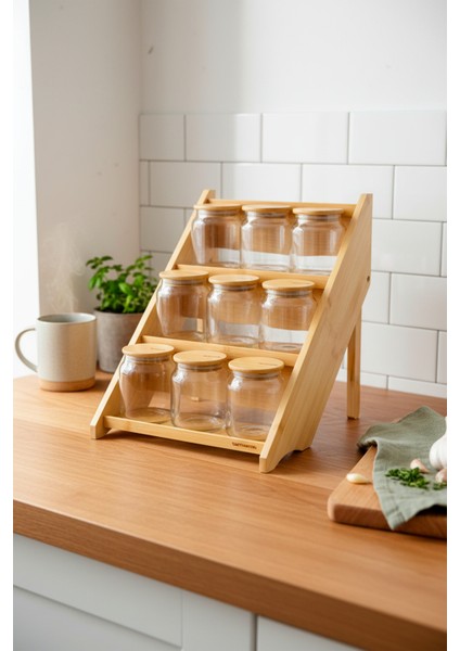 Liora 9'lu Katlı Baharatlık Seti 3 Katlı fırsatları
