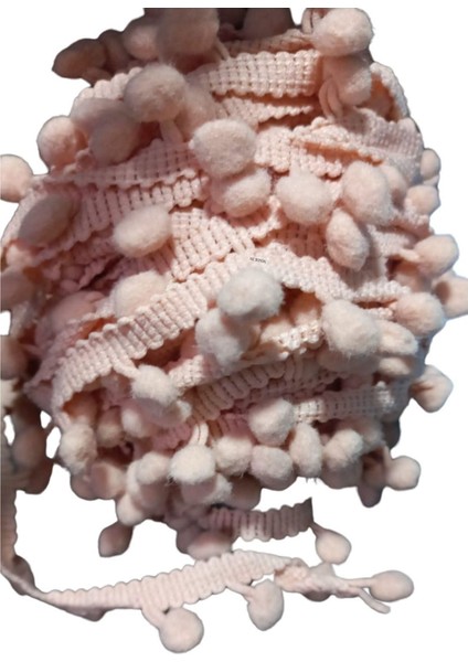 Sıralı Ponpon 1 Metre Somon