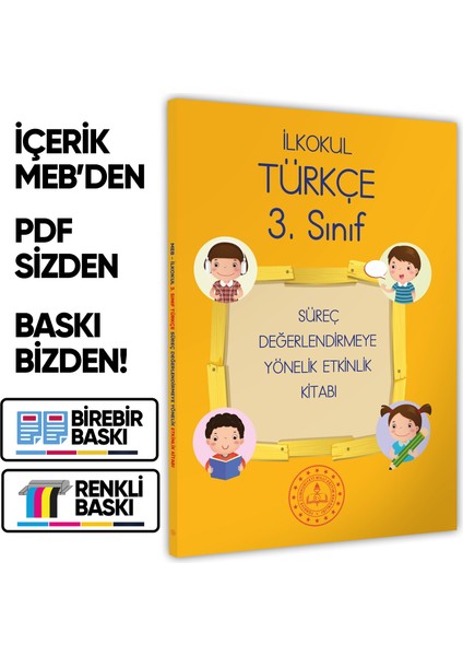 2026 MEB İlkokul 3.Sınıf Türkçe Süreç Değerlendirmeye Yönelik Etkinlik Kitabı BASKI ÜCRETİ