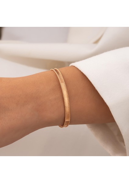 Top Detaylı 14 Ayar Altın Kelepçe