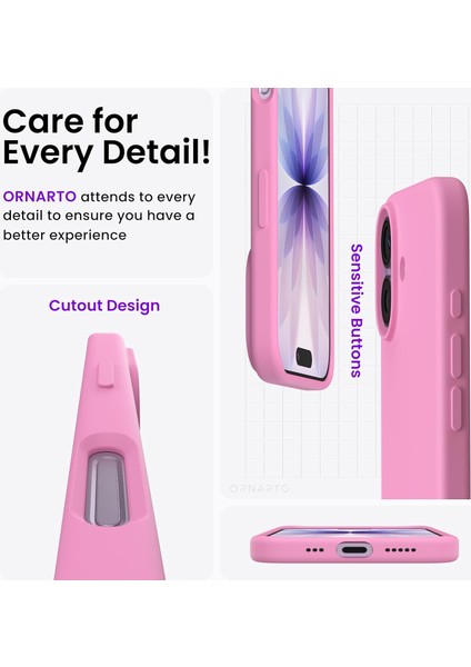 Apple iPhone 17 ile Uyumlu Telefon Kılıfı Kadife Iç Yüzey Soft Tasarım Lansman Kılıf indirimleri