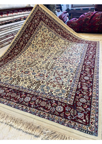 El Dokuma Sümerbank Hereke Halısı Imzalı Yedi Dağın Çiçeği Birinci Sınıf Kalite Ebat 192X150