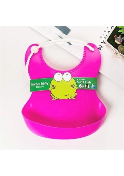 Çocuk Bebek Mama Önlüğü Dökülme Engelleyici Bükülebilir Pembe fırsatları