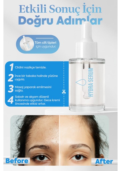 Canlandırıcı Ve Nemlendirici Cilt Serumu (Hydra Serum) indirimleri
