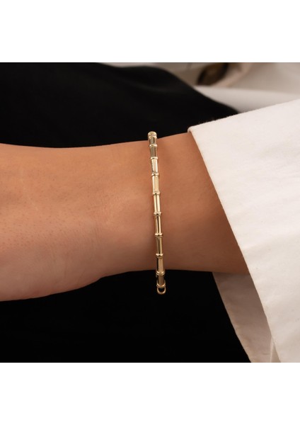 Kemik Model 14 Ayar Altın Kelepçe fiyatları