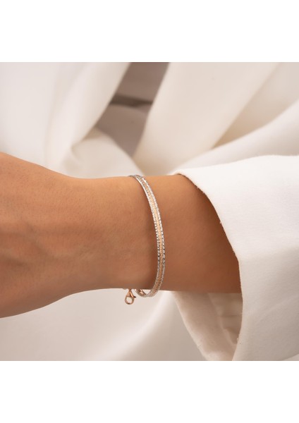 Iki Renkli 14 Ayar Altın Kelepçe