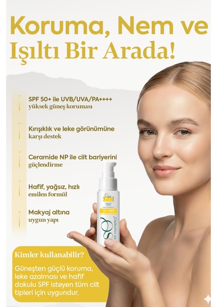 Pure Sun Cream SPF50+ | Aydınlatıcı, Nemli ve Koruyucu Yüz Güneş Kremi | Leke & Yaşlanma Karşıtı indirimleri