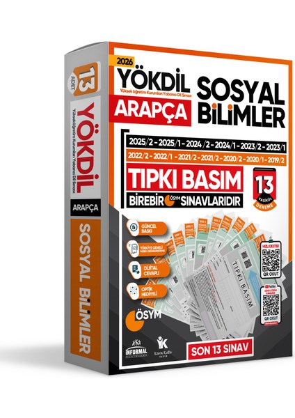 2026 Yökdil Arapça Sosyal Bilimler Ösym Çıkmış Soru Tıpkı Basım 13LÜ Deneme Paketi Türkiye Geneli fiyatları