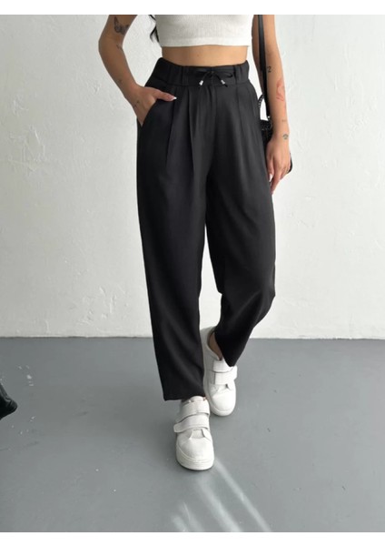 Beli Ip Detaylı Kumaş Pantolon