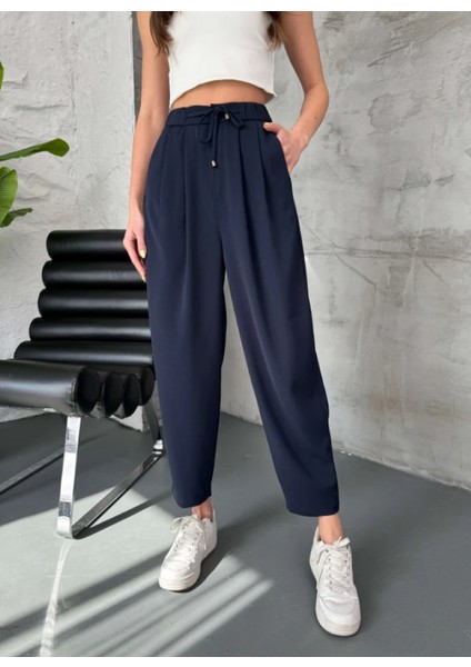 Beli Ip Detaylı Kumaş Pantolon