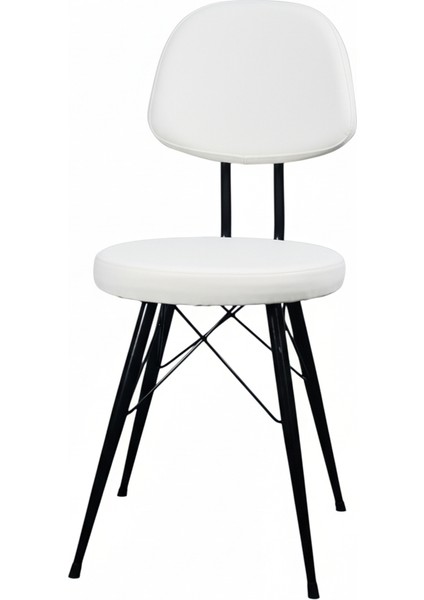 Kav Mutfak Sandalyesi, Yemek, Bahçe, Kafe, Modern Sandalye - Beyaz Deri indirimleri