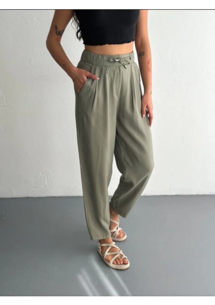 Beli Ip Detaylı Kumaş Pantolon modelleri