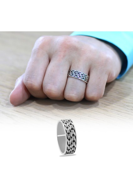 Zincir Tasarım 925 Ayar Gümüş Erkek Alyans fiyatları