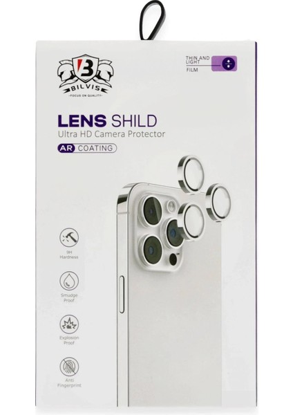 iPhone 16 Bilvis Titan Kamera Lens - Gümüş modelleri