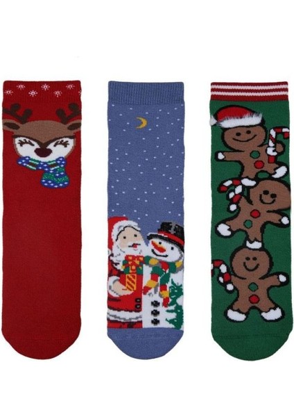 Kurbiye Adam Havlu 3lü Kız Çocuk Soket ONL-02706