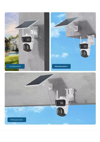 10X Zum, Güneş Enerjili, Çift Lens, 4g Sım Kartlı, 6mp, Ptz, Su Geçirmez Güvenlik Kamerası fiyatları