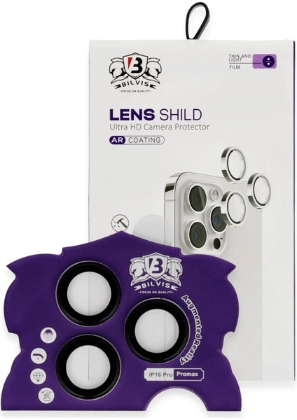iPhone 16 Pro Max Bilvis Titan Kamera Lens - Siyah