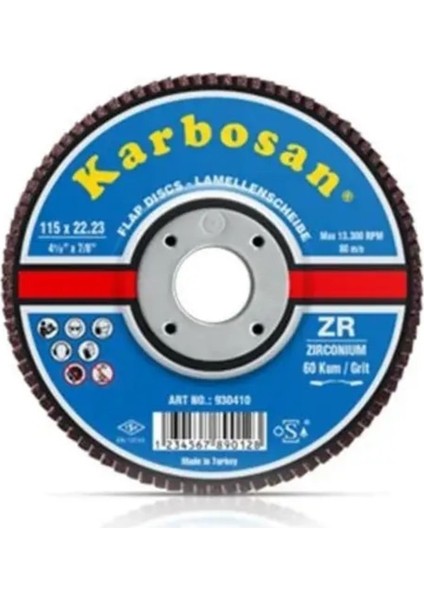 115X22.23 40 Kum Zr Konik Flap Disk (5 Adet)