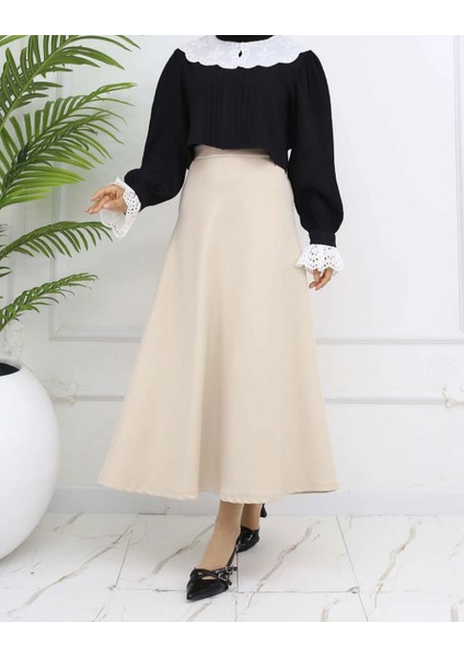 Uzun Beli Lastikli Puf Kloş Scuba Etek fiyatları