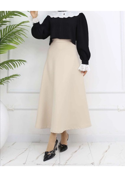 Uzun Beli Lastikli Puf Kloş Scuba Etek modelleri