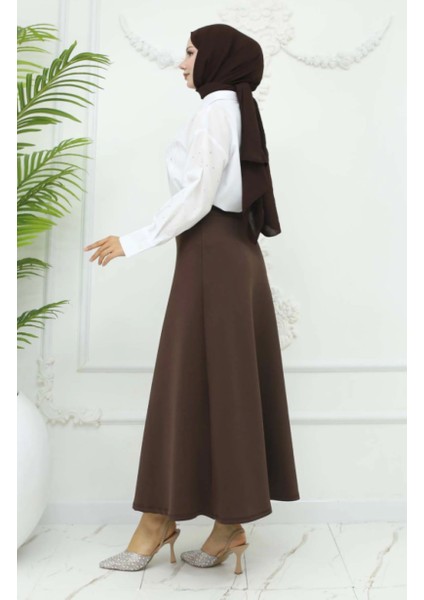 Uzun Beli Lastikli Puf Kloş Scuba Etek fırsatları