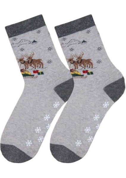 Geyikli Noel Baba 3lü Havlu Erkek Çocuk Soket ONL-02707 modelleri