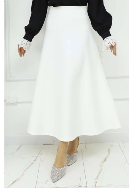 Uzun Beli Lastikli Puf Kloş Scuba Etek fiyatları