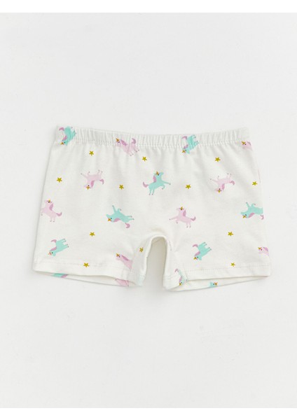 Yeni Sezon Beli Lastikli Kız Çocuk Boxer