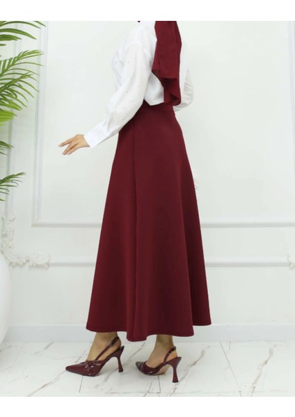 Uzun Beli Lastikli Puf Kloş Scuba Etek modelleri