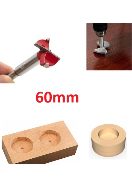 Ahşap Delme Pancı Delik Açma Panç Ahşap Için 60MM Menteşe Freze Matkap Ucu