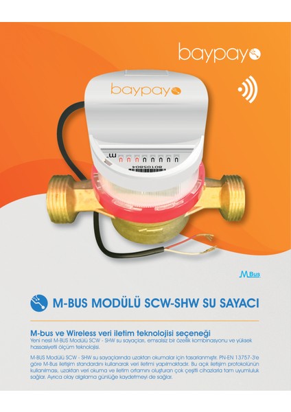 Sıcak Su Sayacı Kablolu M-Bus