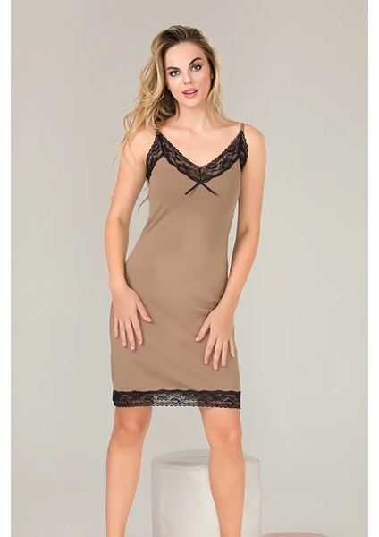 Lady Dantel Detaylı Kahve Gecelik fiyatları