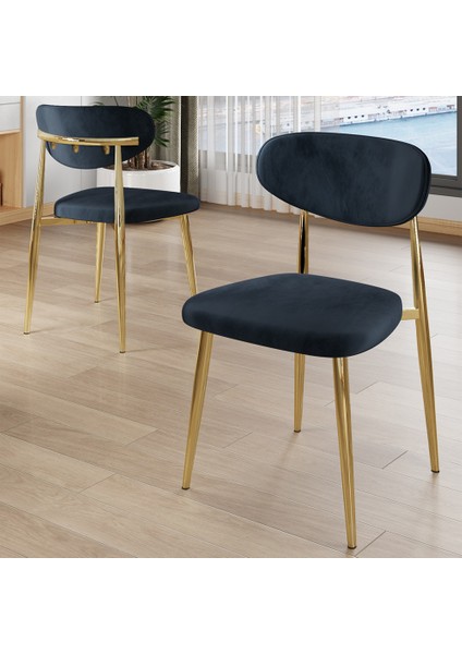 Olya Serisi 90X168 Lak Panel Hazar Masa Takımı Gold Ayaklı 6 Sandalye modelleri